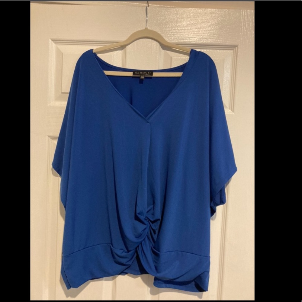 Eloquii - Sz. 22/24 Blue Silky Shirt NWOT
